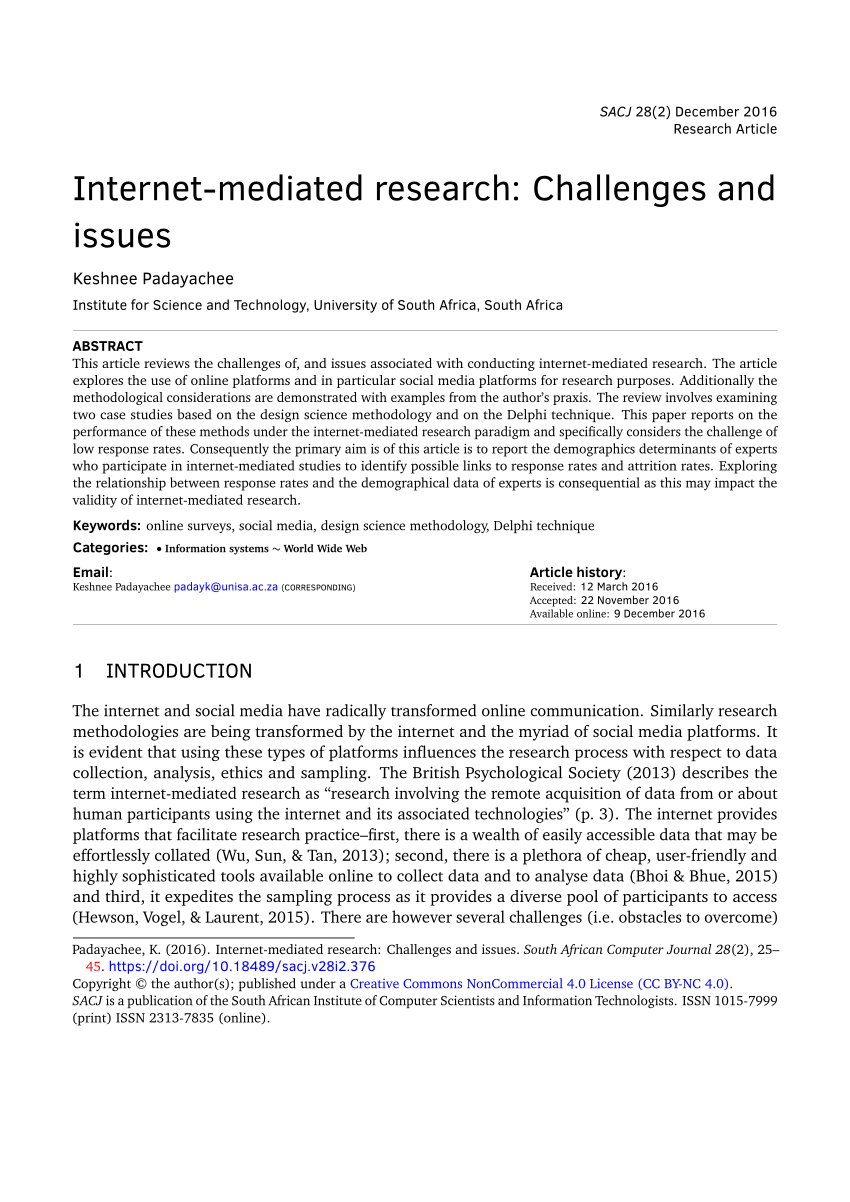 research paper internet