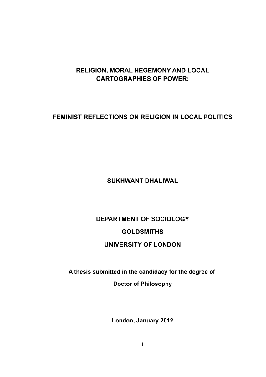 PDF) Religion, Moral Hegemony and Local Cartographies of Power Feminist Reflections on Religion in Local Politics picture