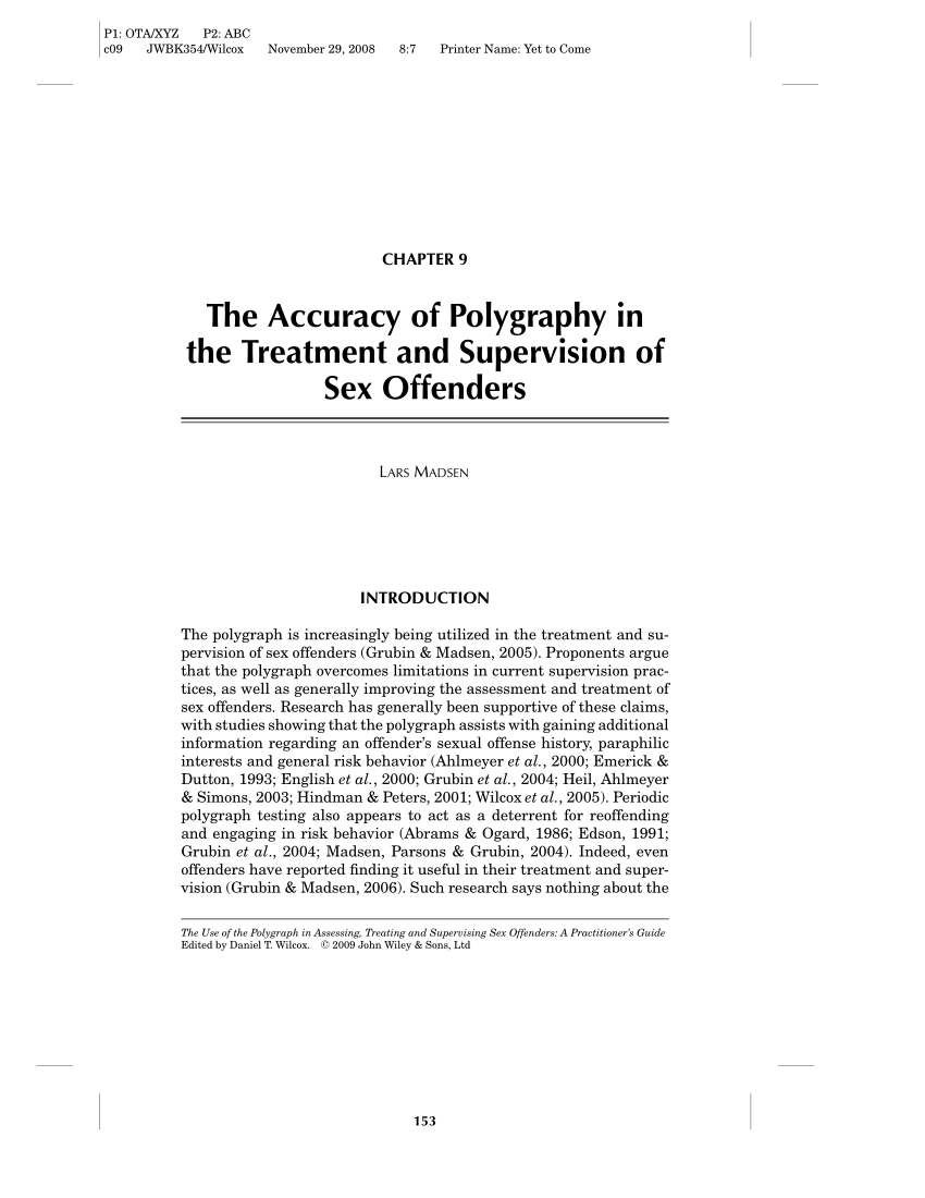 Pdf The Accuracy Of Polygraphy In The Treatment And Supervision Of Sex Offenders 8566