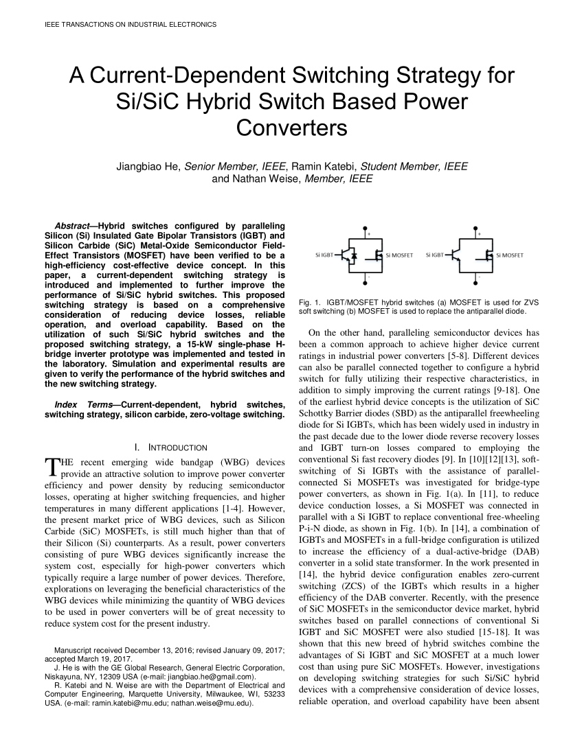 The Proposed Zvs Switching Pattern For Si Sic Hybrid Switches Download Scientific Diagram