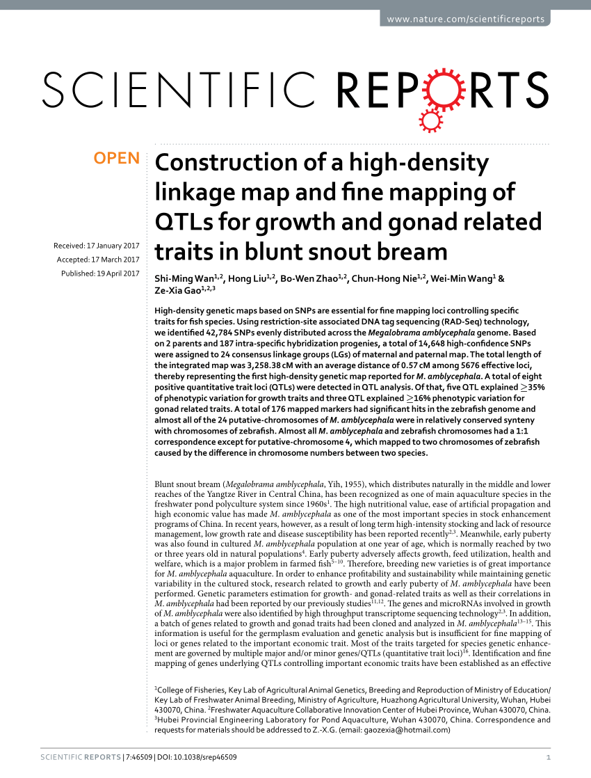 PDF) Construction of a high-density linkage map and fine mapping 