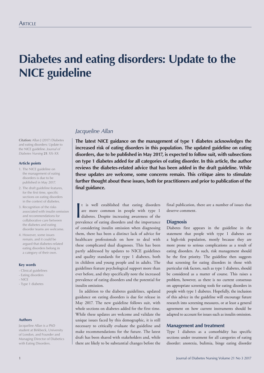 journal of diabetes nursing author guidelines