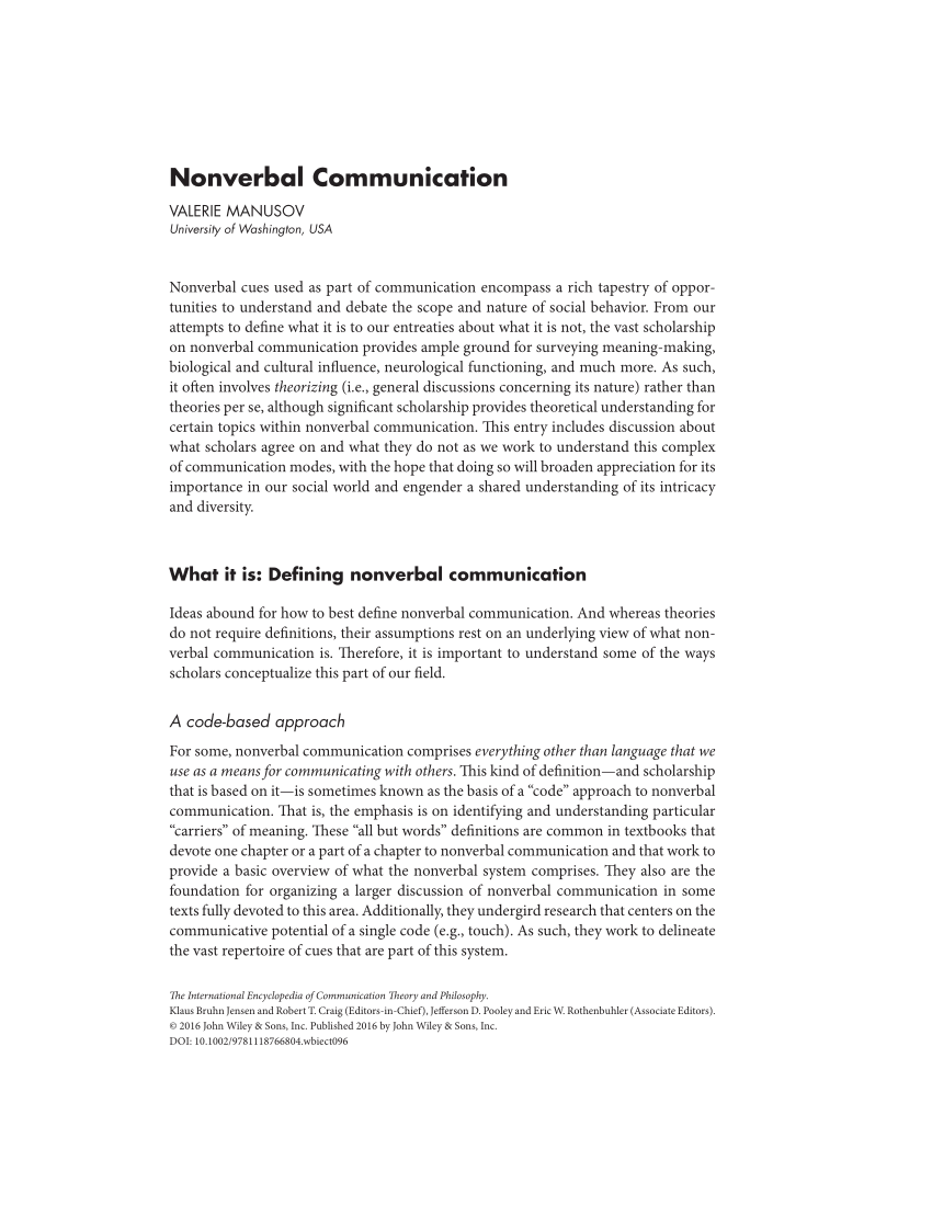 short case study on non verbal communication