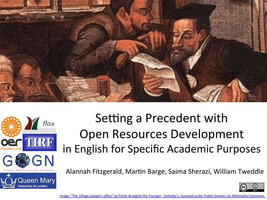 Setting a Precedent with Open Resources Development in English for