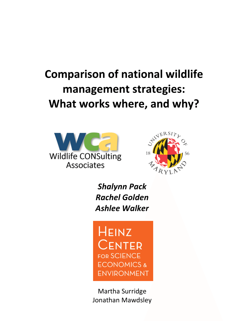 (PDF) Comparison of national wildlife management strategies: What works