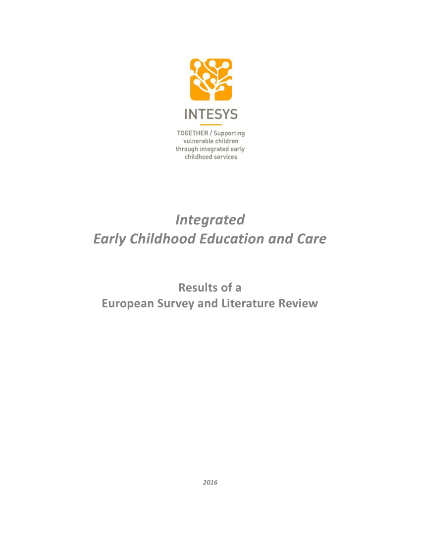 literature review on early childhood education pdf