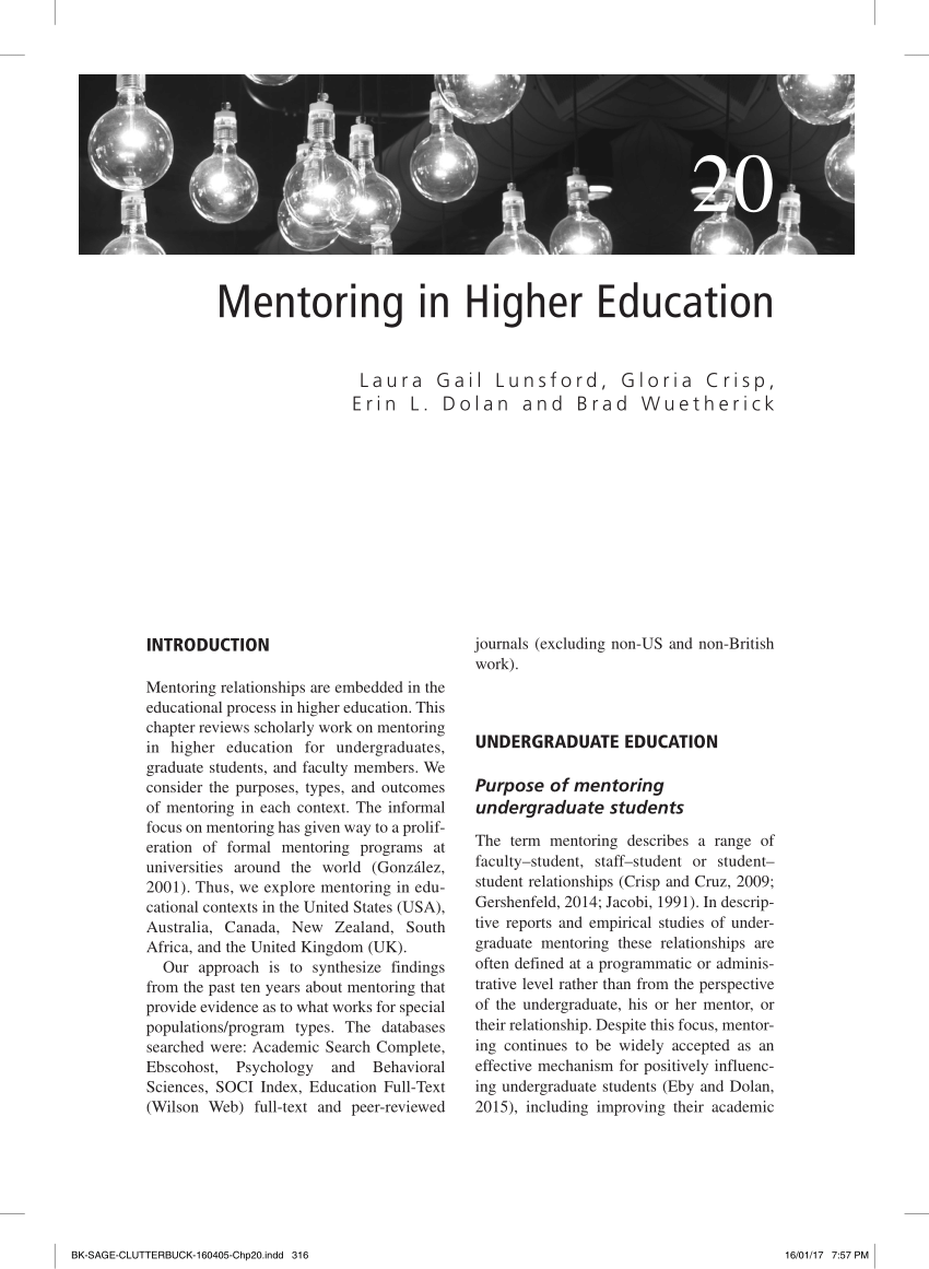 research papers on mentoring