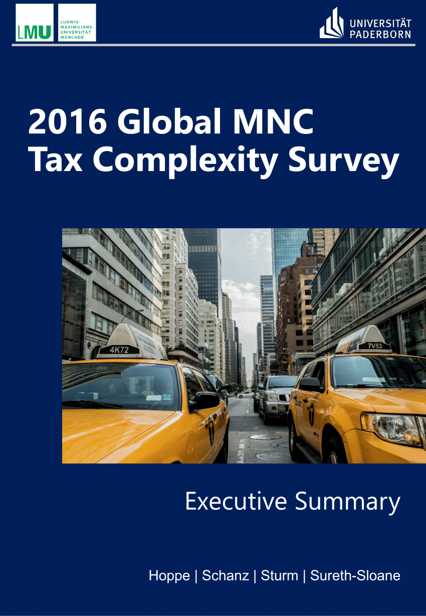 Pdf 16 Global Mnc Tax Complexity Survey Executive Summary