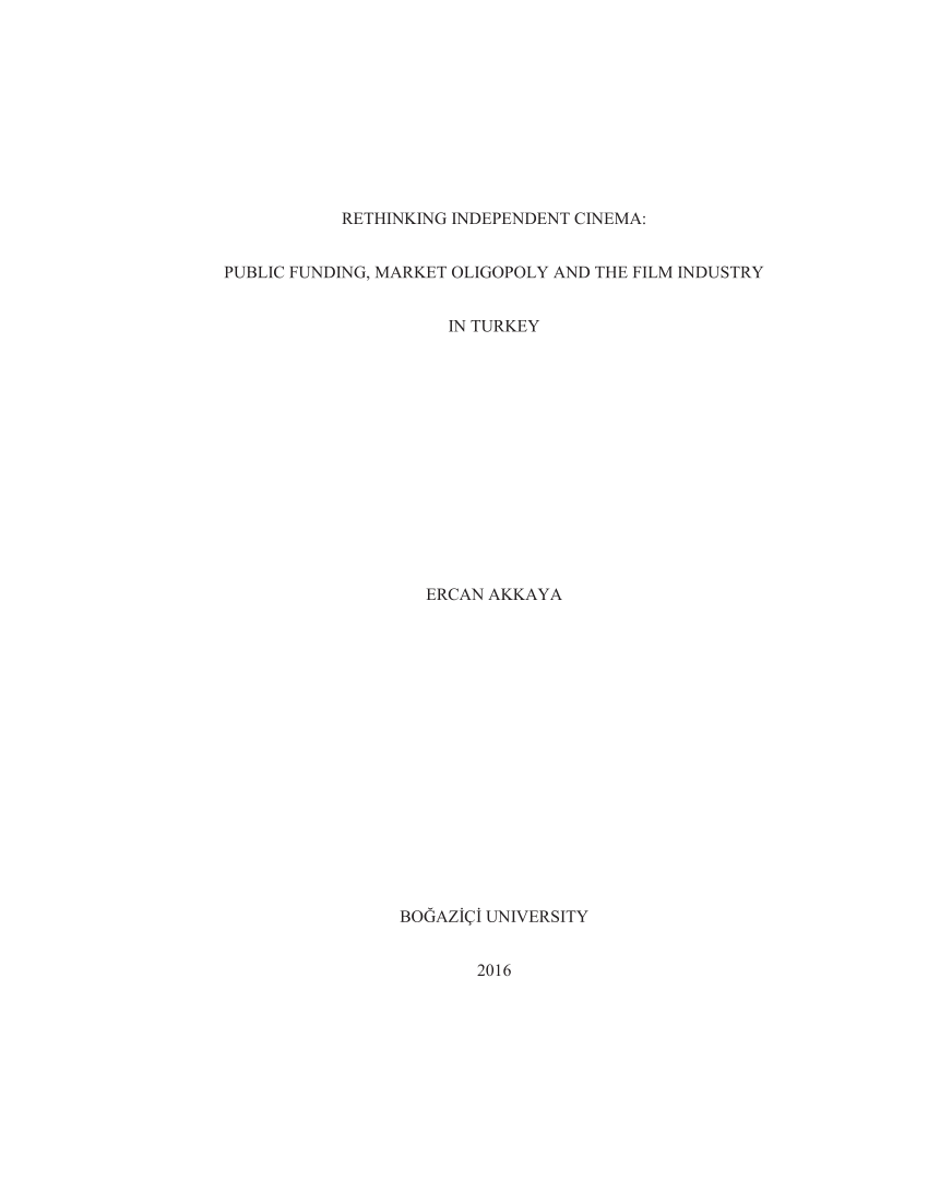movie industry thesis pdf