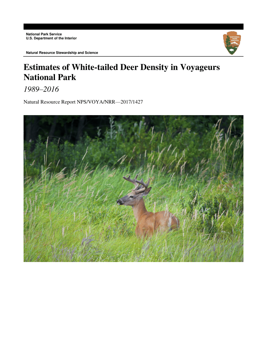 PDF) Estimates of White-Tailed Deer Density in Voyageurs National