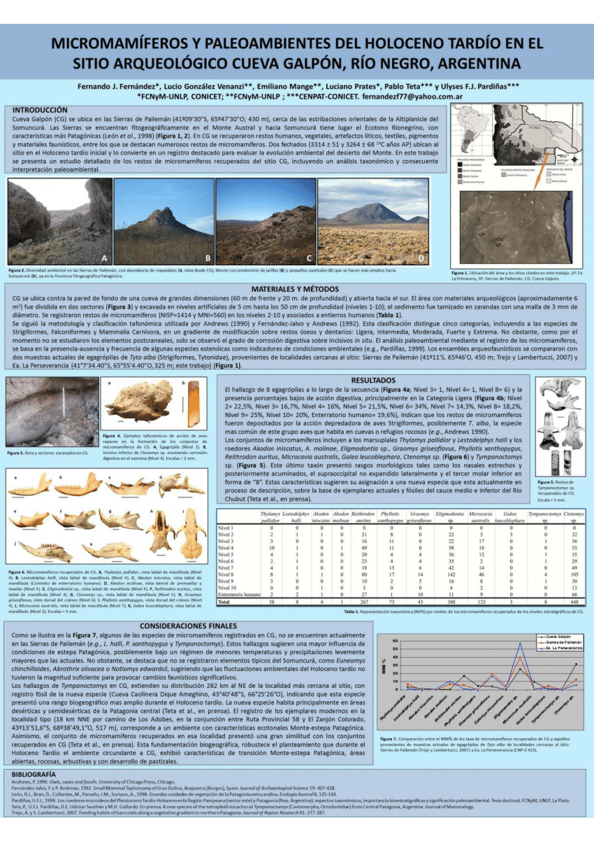(PDF) Micromamíferos y paleoambientes del Holoceno tardío en el sitio ...