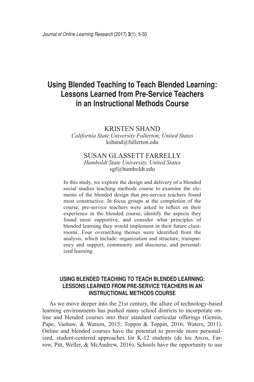 thesis on blended teaching