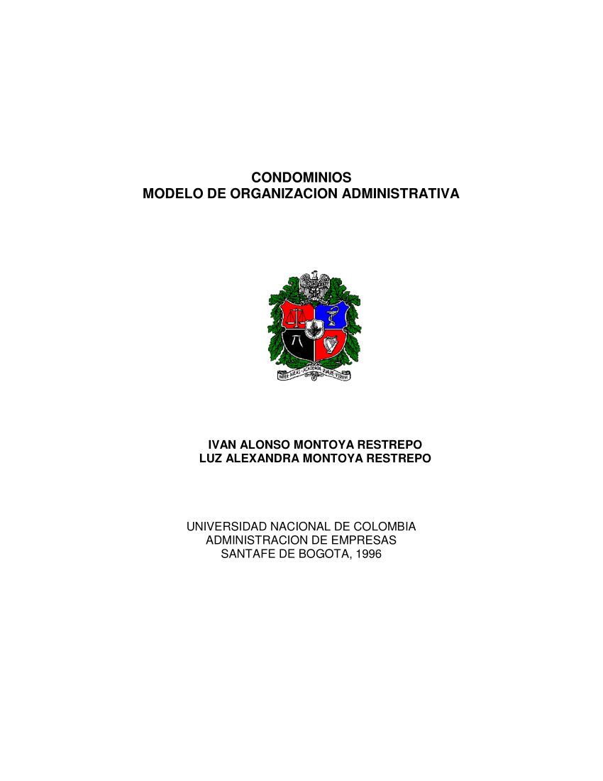 PDF) CONDOMINIOS MODELO DE ORGANIZACIÓN ADMINISTRATIVA