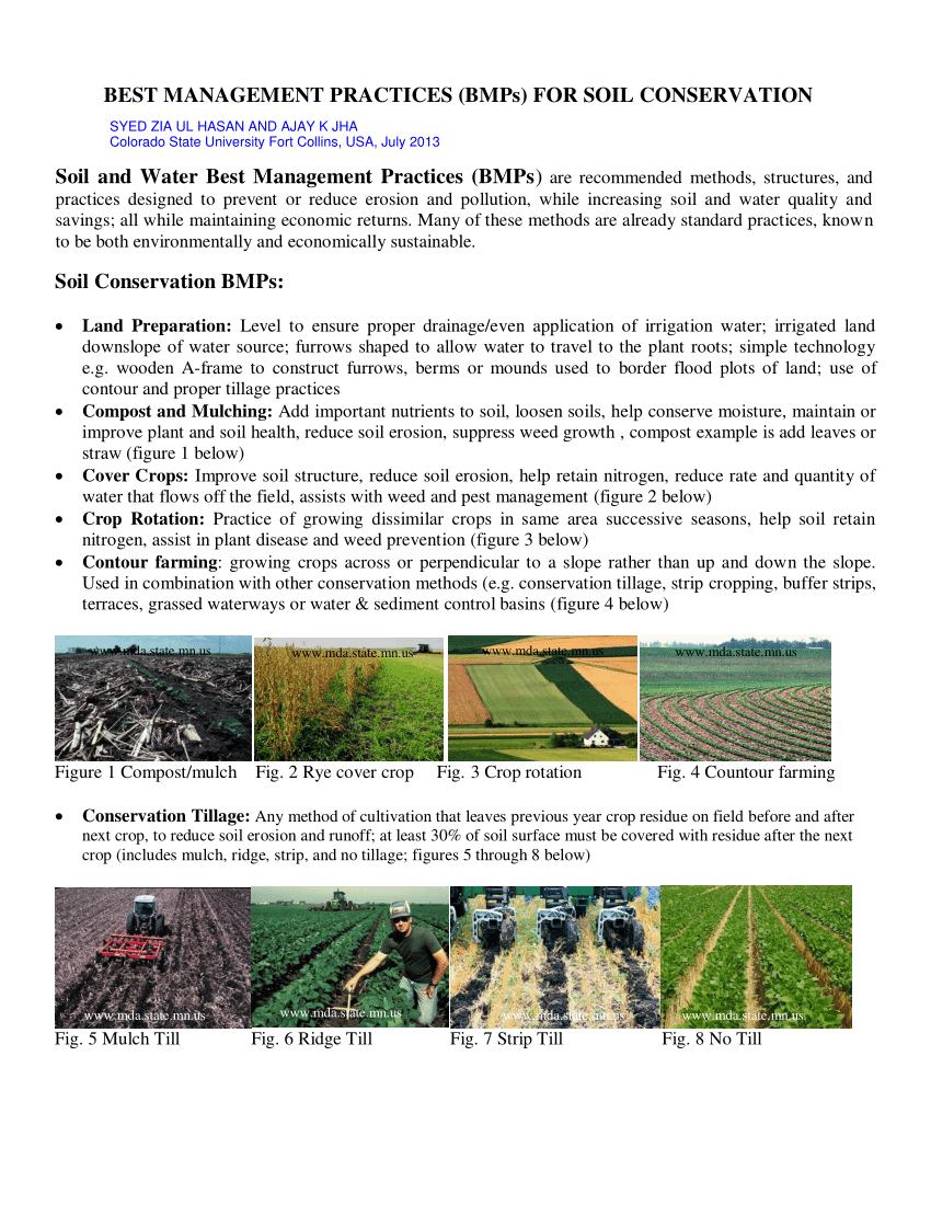 some methods of soil conservation