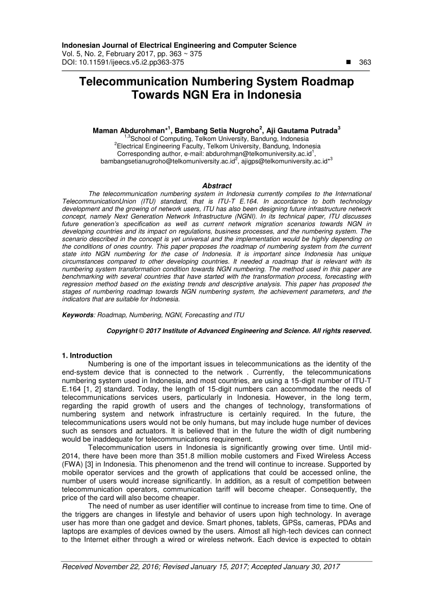 PDF) Telecommunication numbering system roadmap towards NGN era in 