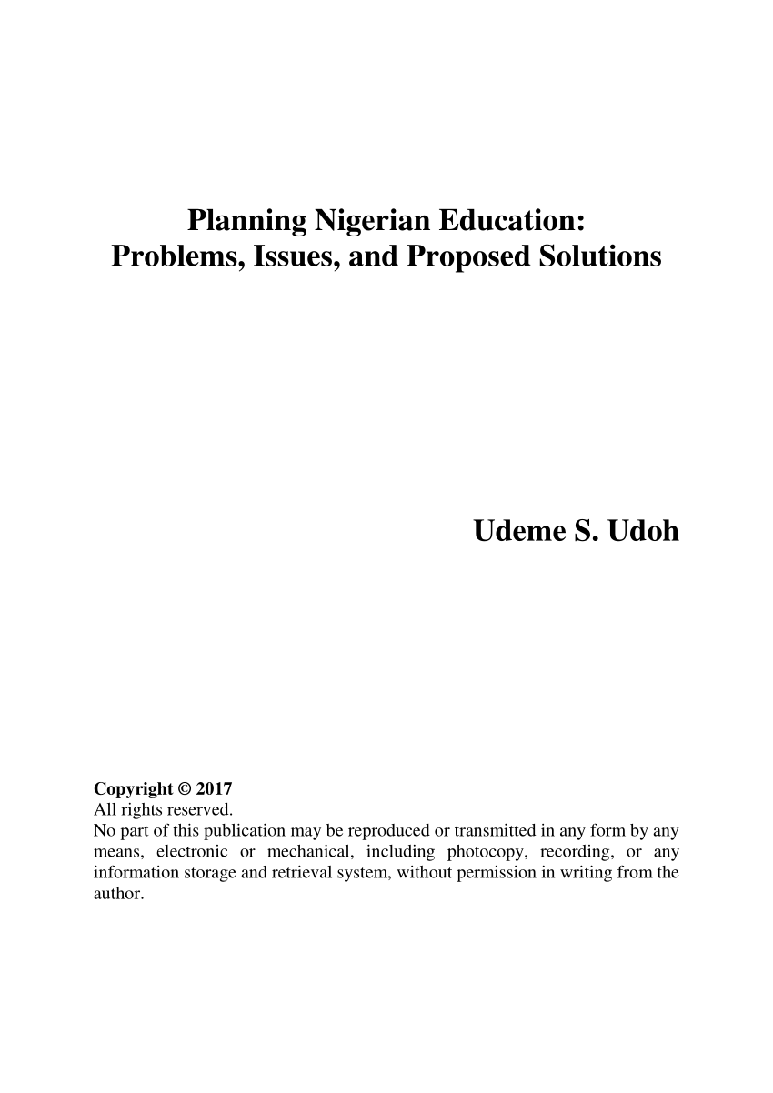 problems in nigeria essay