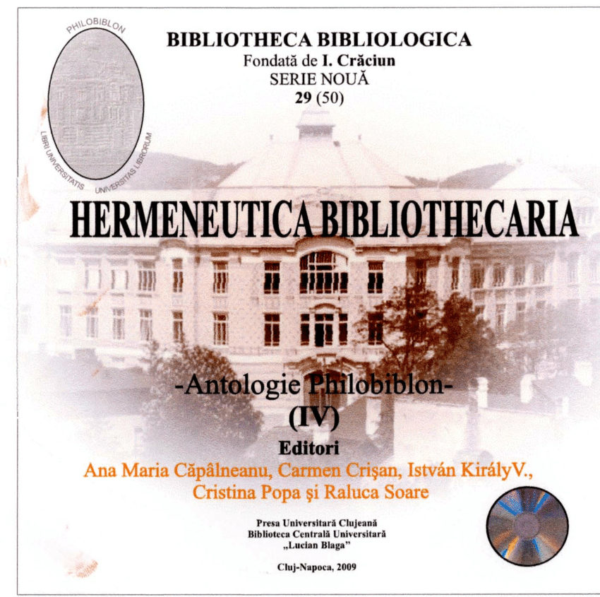 Pine Civilize course PDF) HERMENEUTICA BIBLIOTHECARIA – Antologie Philobiblon – (IV)