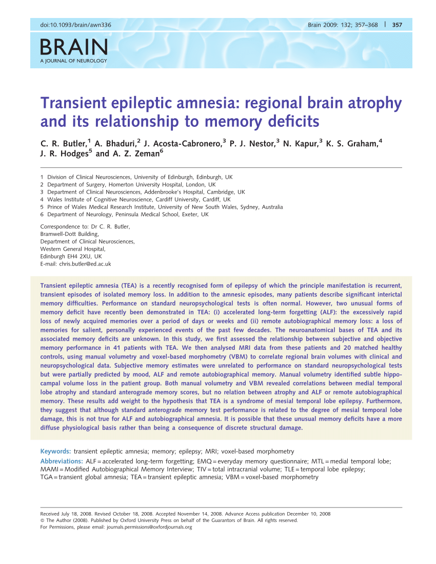 symptoms of transient epileptic amnesia