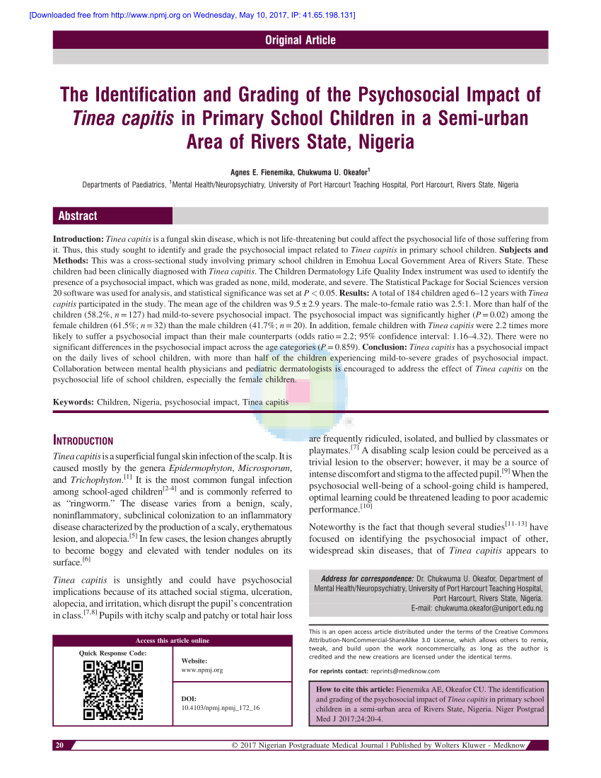 Tinea Capitis Often Overlooked in Adults - Advances in Dermatology