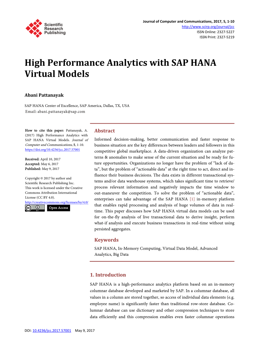 sap hana advanced data modeling pdf free download