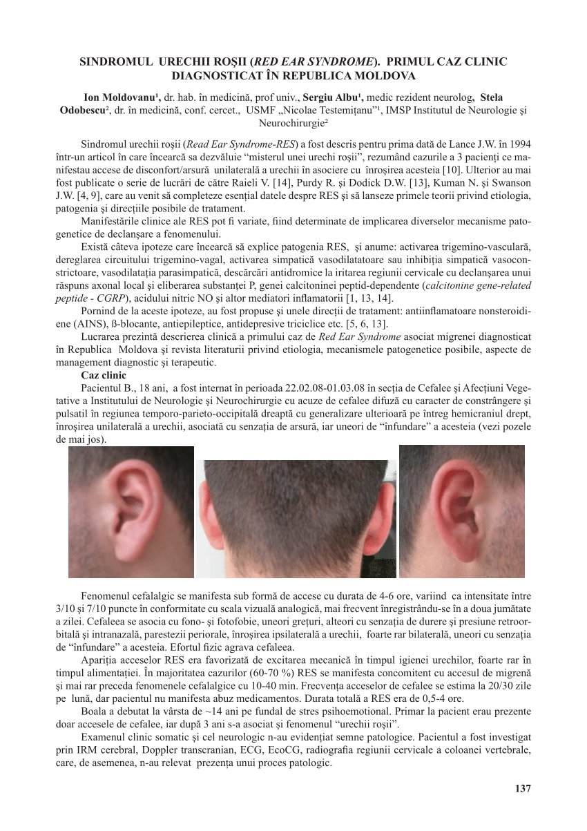 leziuni la nivelul urechilor