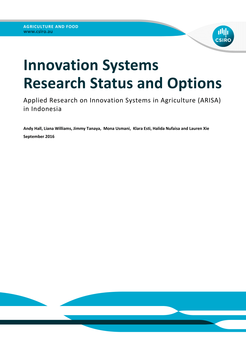 Pdf Arisa Innovation Systems Research Status And Options