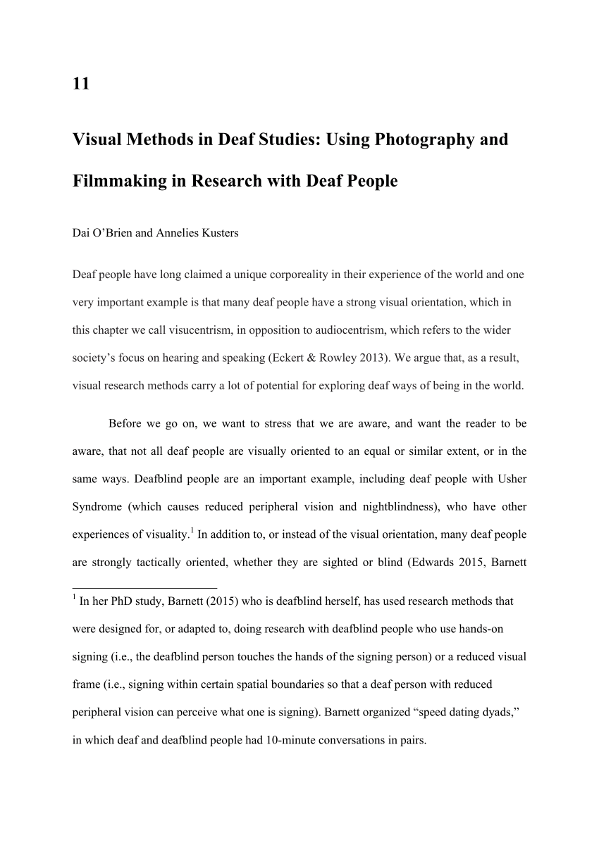 research paper on deaf community
