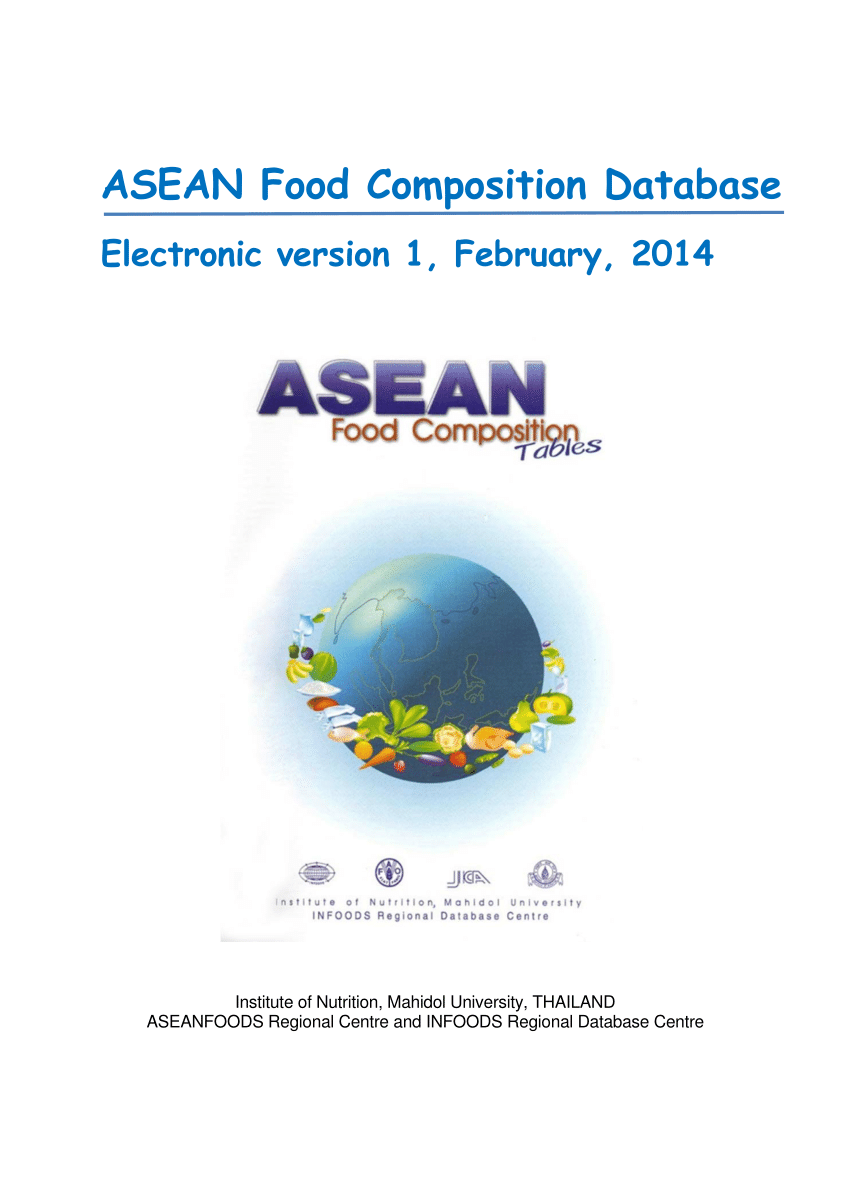 Pdf Food Composition Database Format And Structure A User Focused Approach