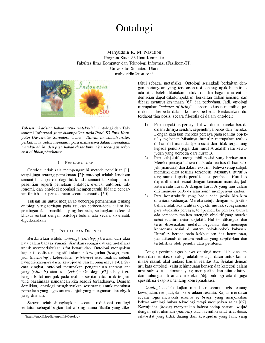 (PDF) Ontologi