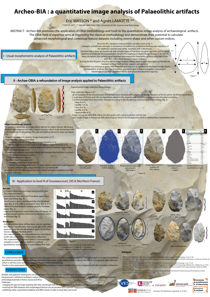 PDF Arche OBIA a quantitative image analysis of Palaeolithic