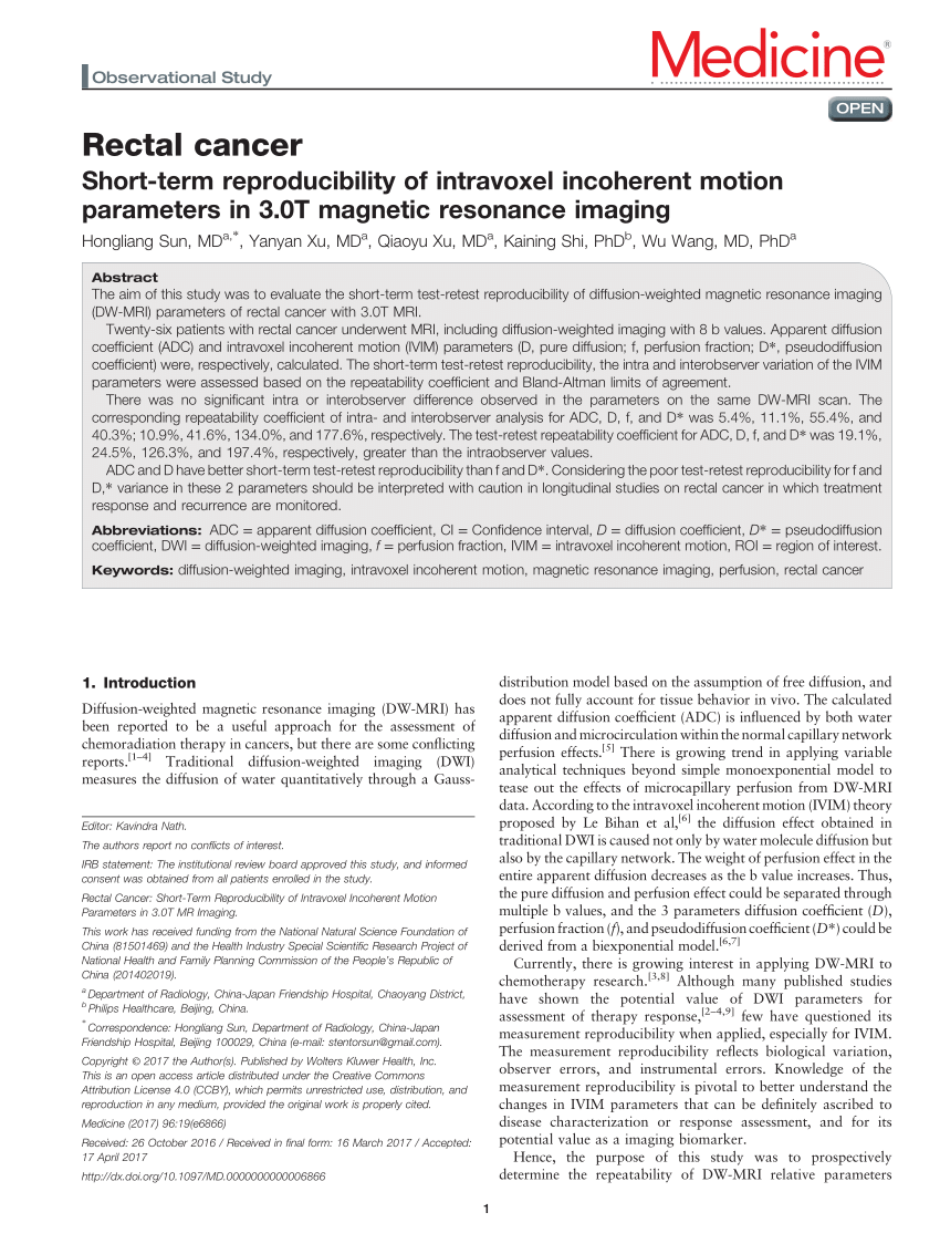 rectal cancer thesis topic