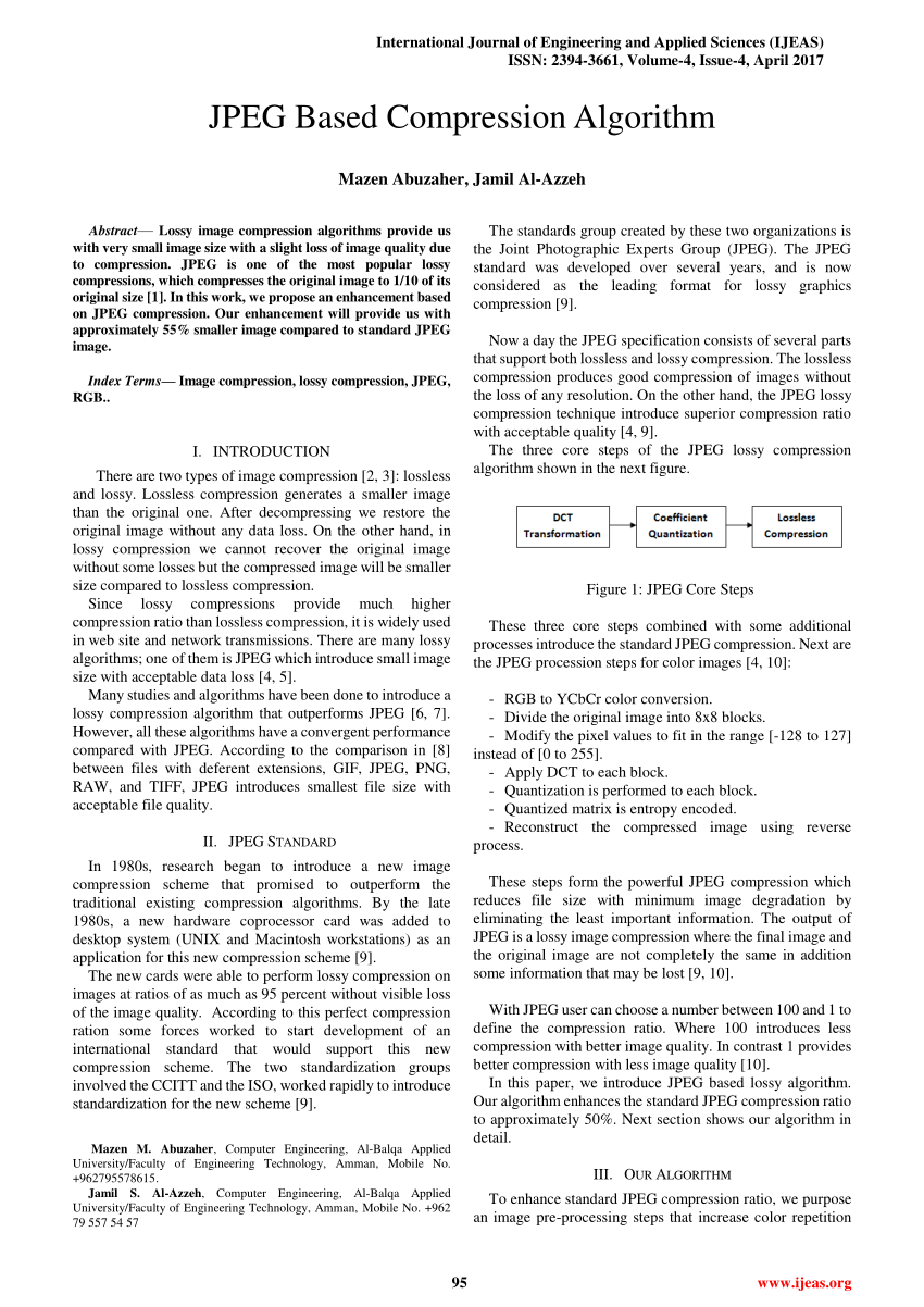 image compression standards . pdf