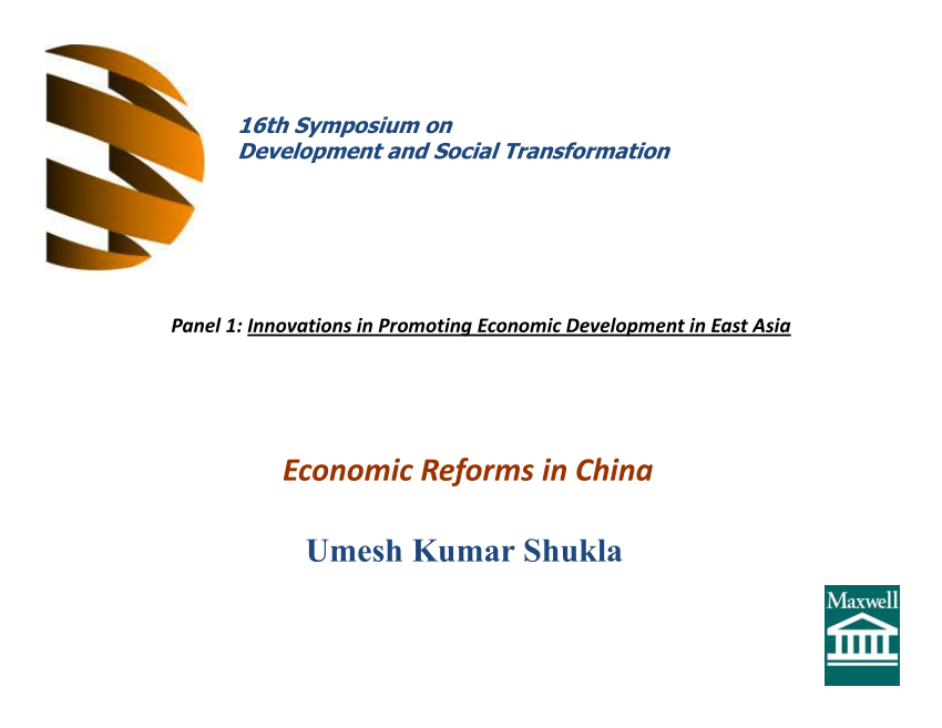 Pdf Economic Reforms In China