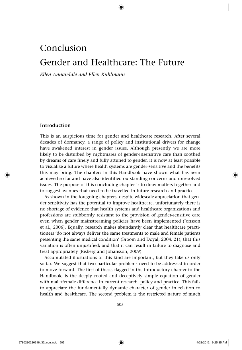 the future gender equality essay conclusion