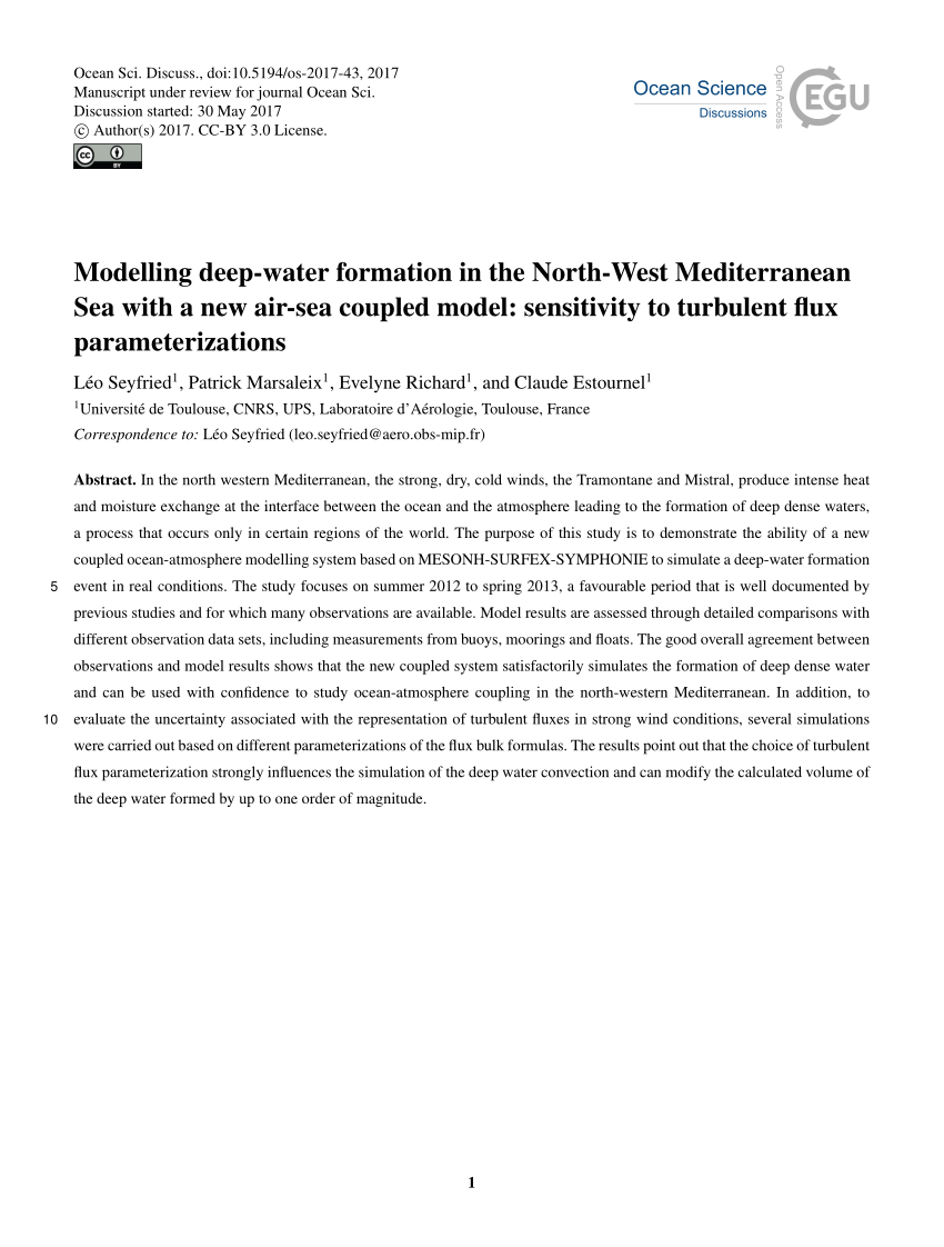 Spreading of the Western Mediterranean Deep Water after winter 2005: Time  scales and deep cyclone transport - Beuvier - 2012 - Journal of Geophysical  Research: Oceans - Wiley Online Library