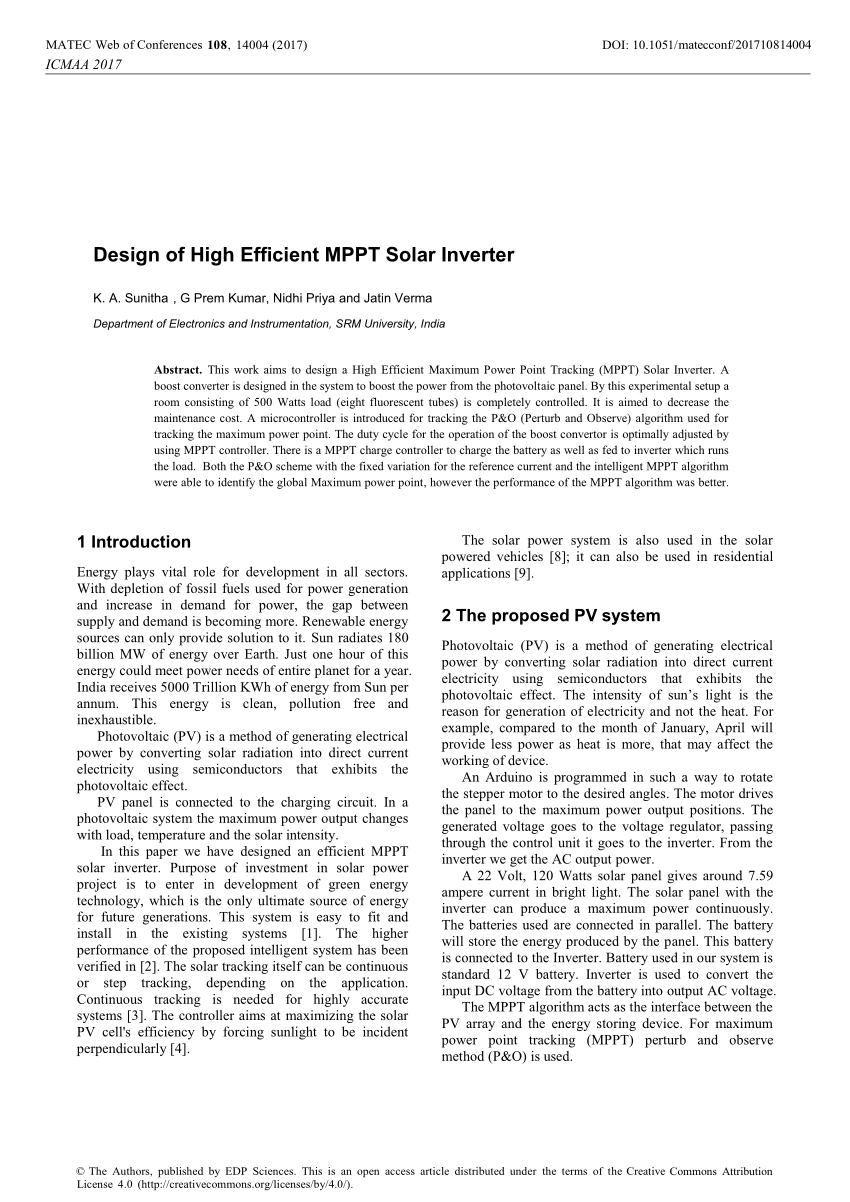 literature review on solar inverter pdf