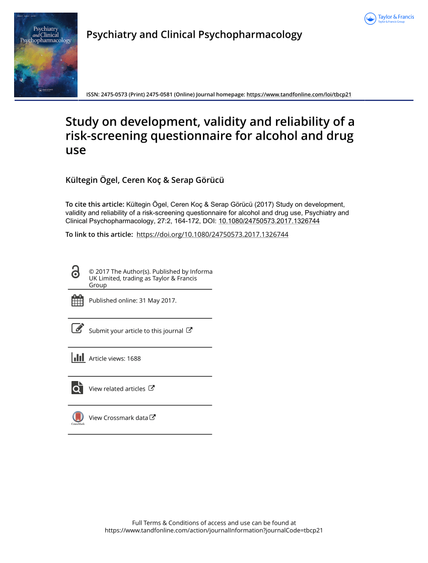 michigan alcohol screening test reliability and validity
