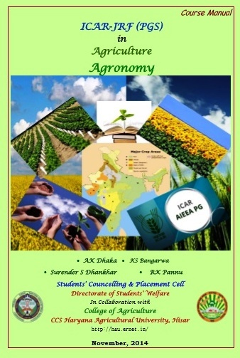 (PDF) Course Manual on ICAR-JRF (PGS) in Agriculture : Agronomy