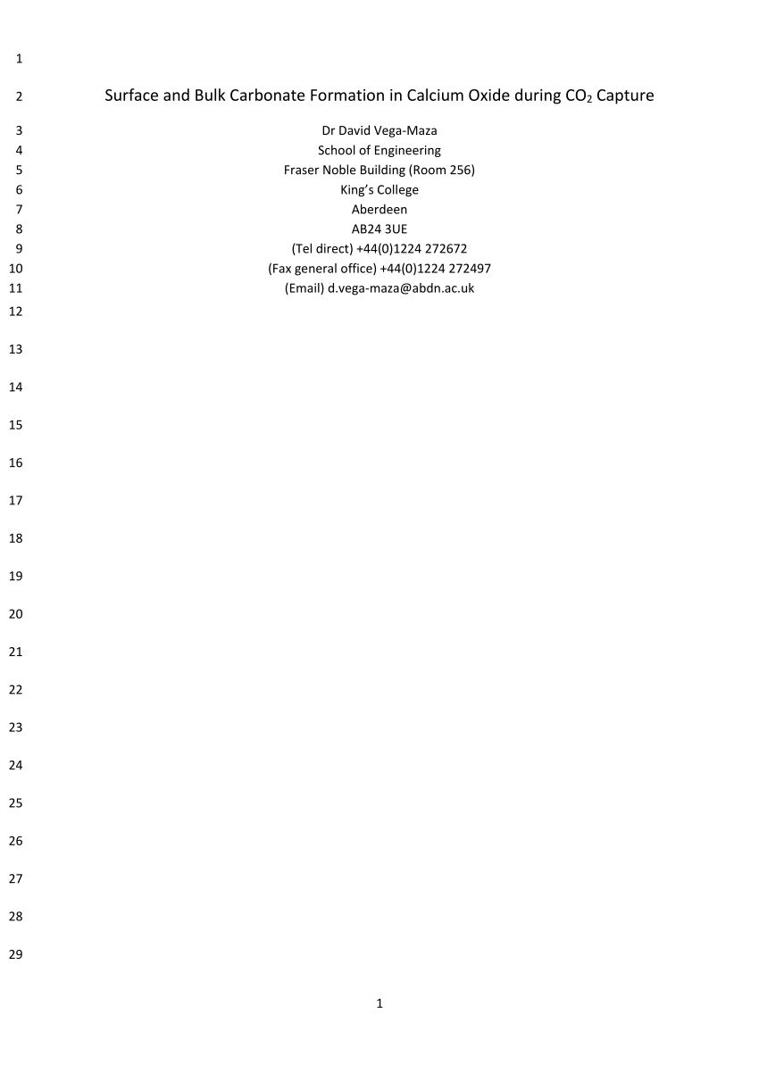 Pdf Surface And Bulk Carbonate Formation In Calcium Oxide During Co2 Capture