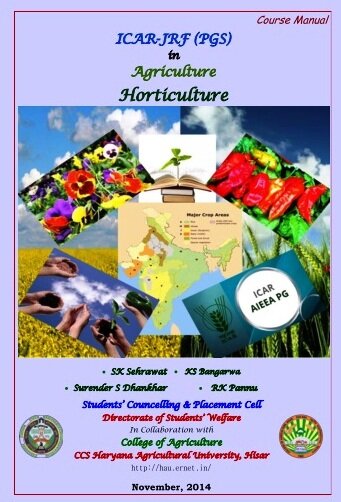 (PDF) Course Manual on ICAR-JRF (PGS) in Agriculture : Horticulture