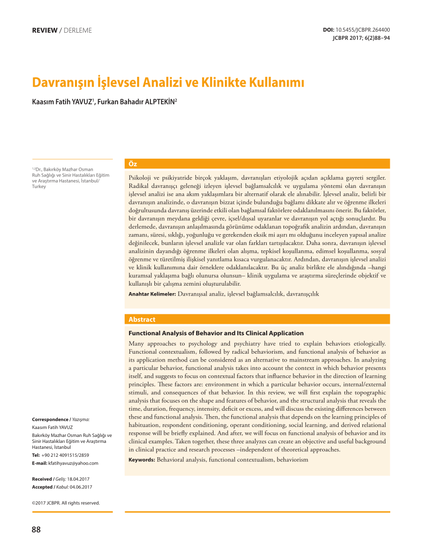 pdf-functional-analysis-of-behavior-and-its-clinical-application