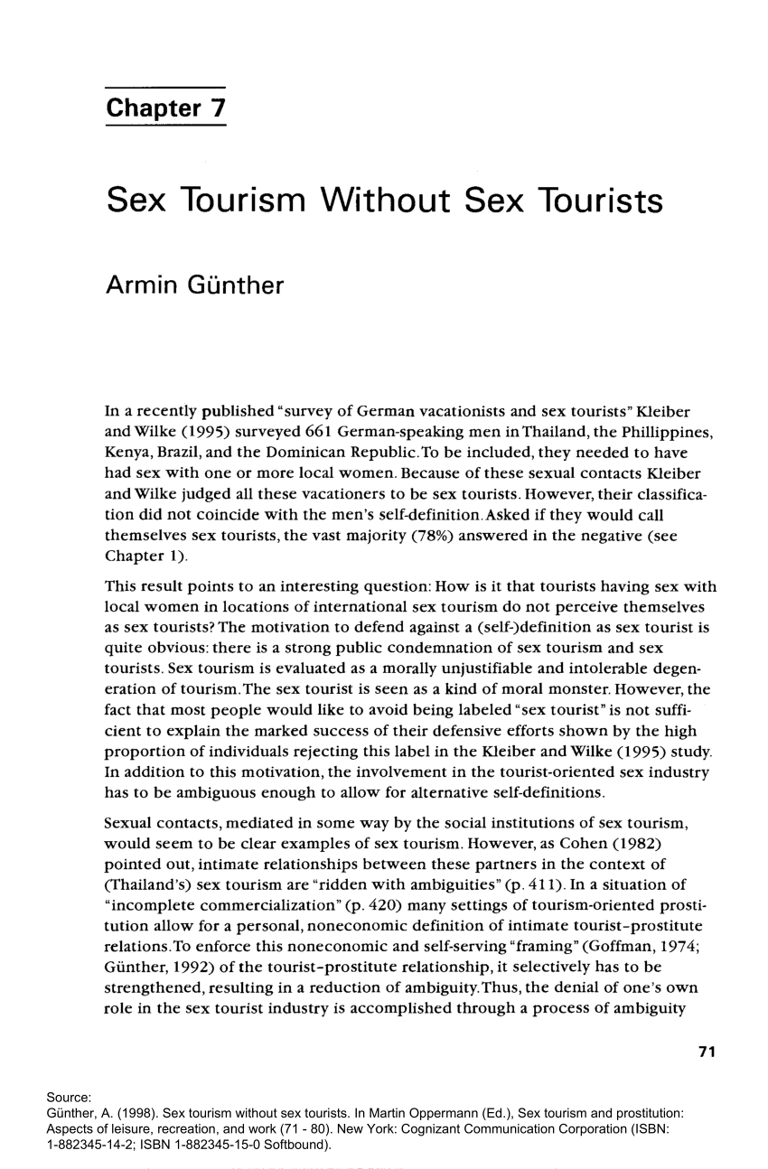 PDF) Sex tourism without sex tourists