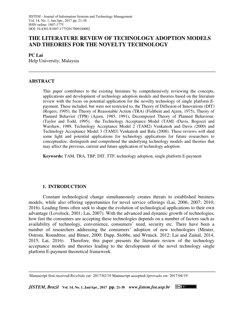research paper on technology adoption