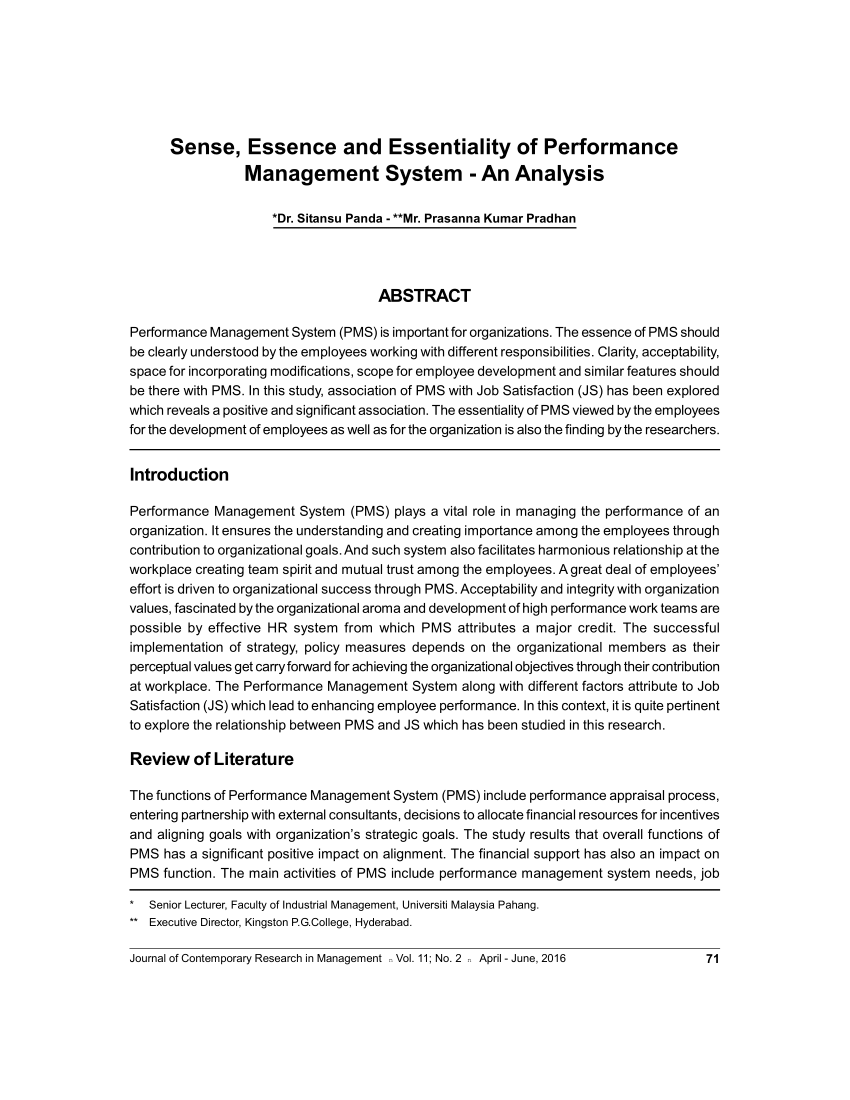 research paper on performance management system pdf