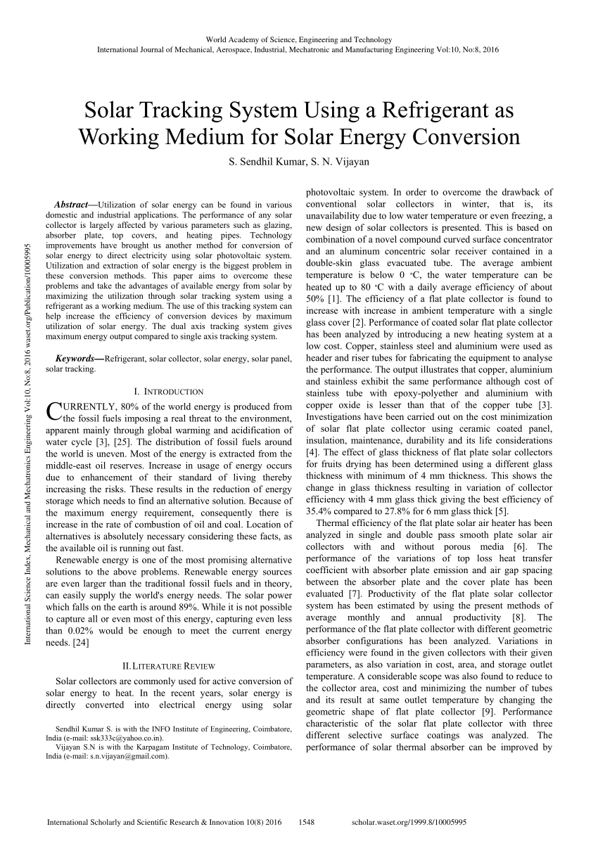 freon solar tracker