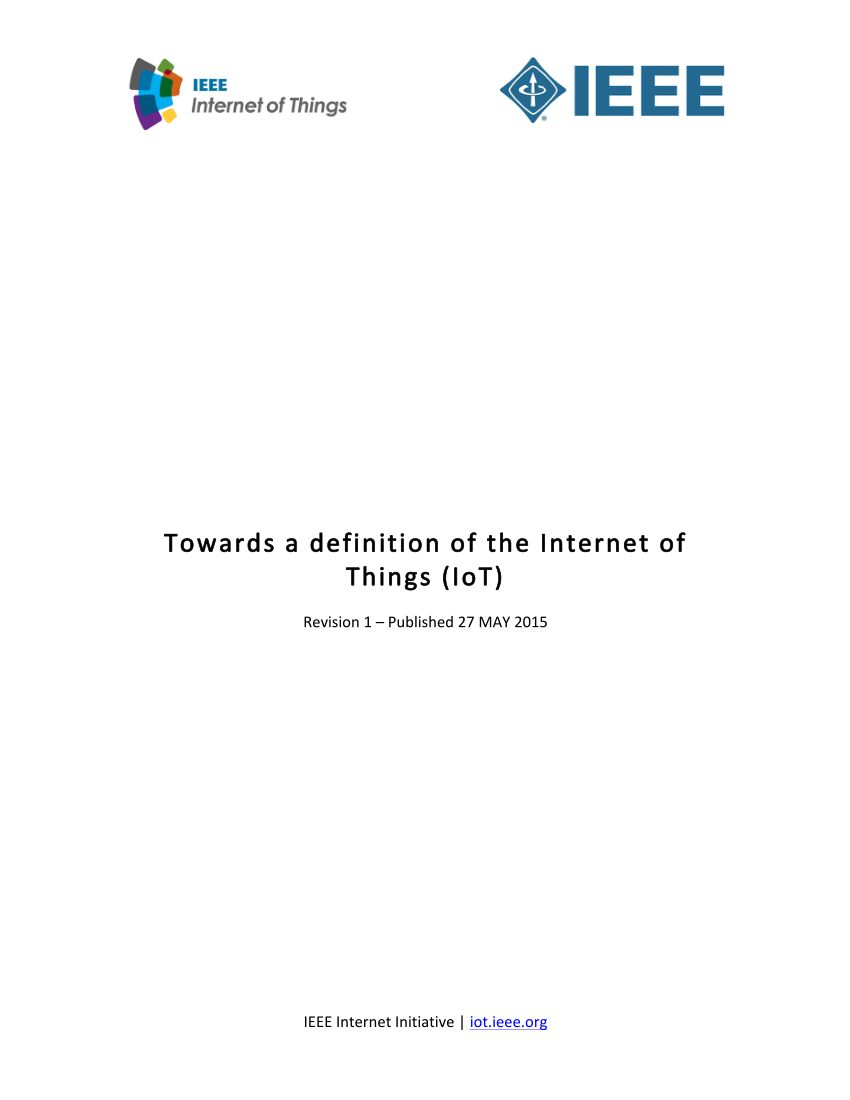 pdf) towards a definition of the internet of things (iot)