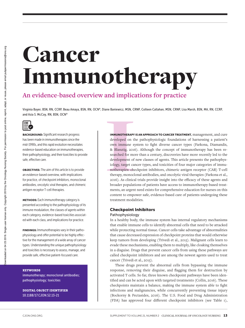 article on cancer research