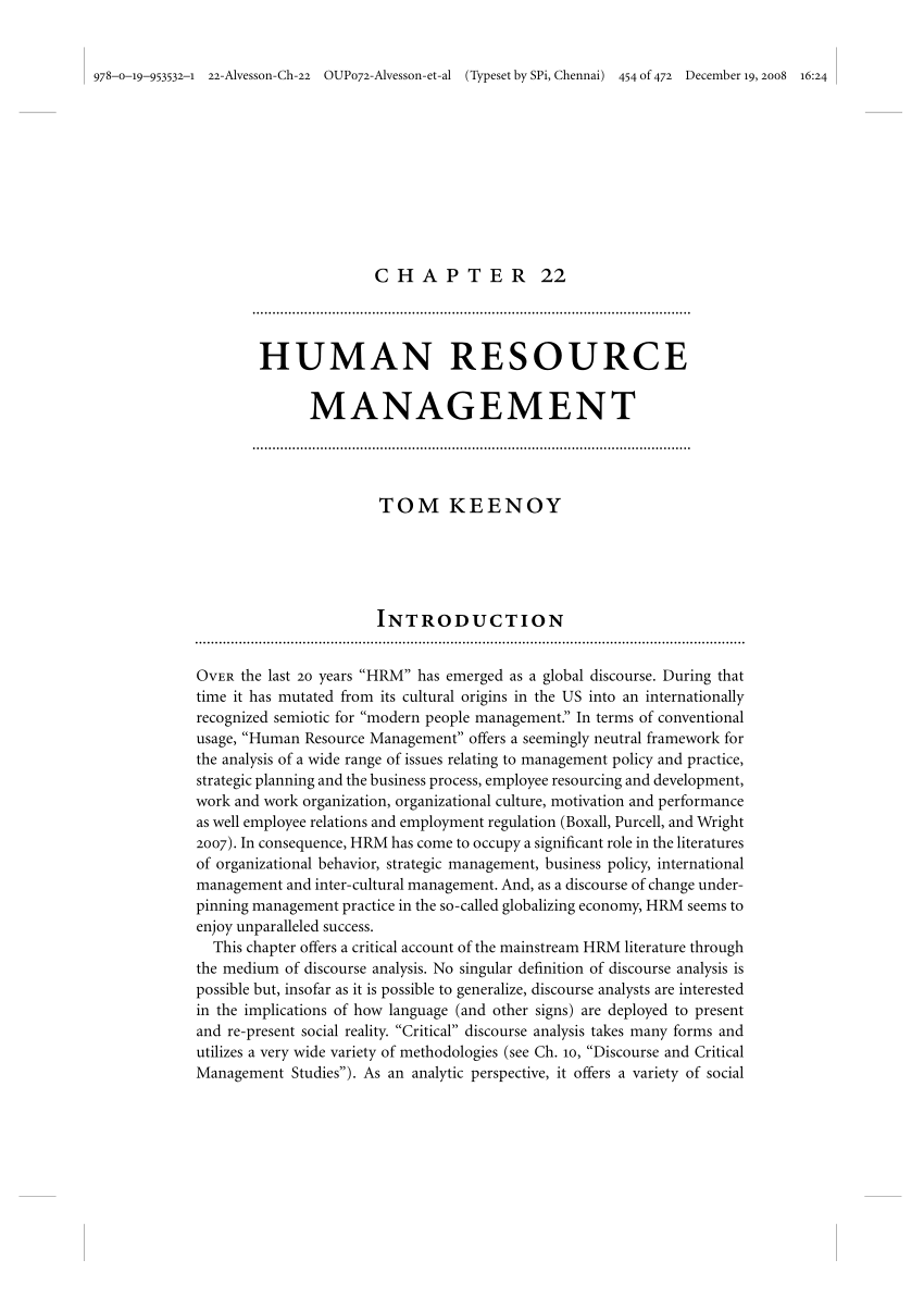 master thesis human resource management pdf