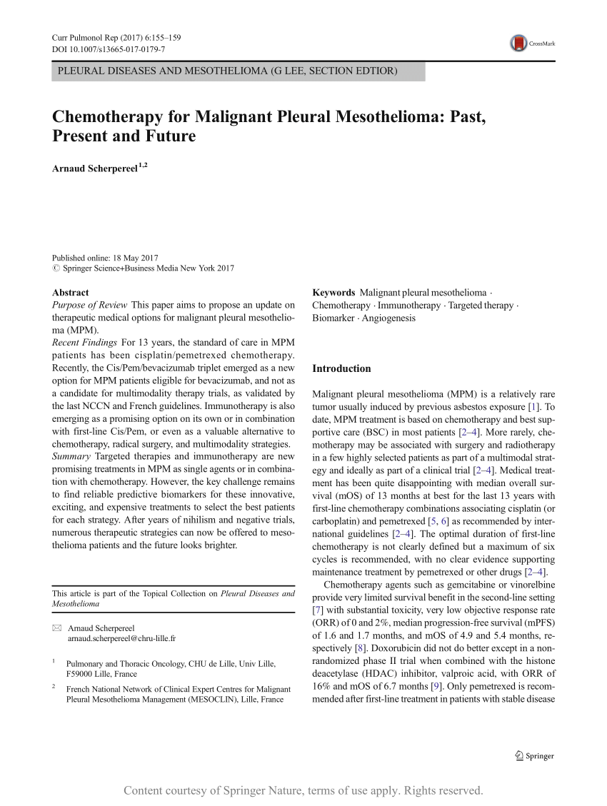 genetic predisposition to malignant mesothelioma