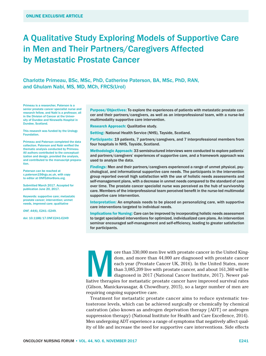 metastatic prostate cancer forum)